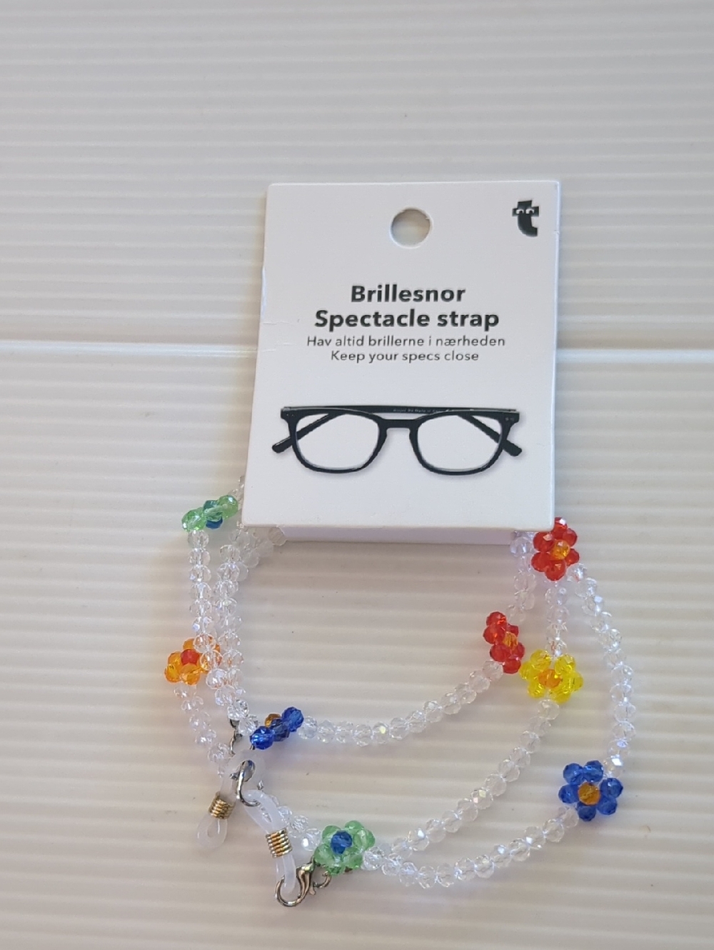 Spectacle Strap with Multicolor Flower Accents